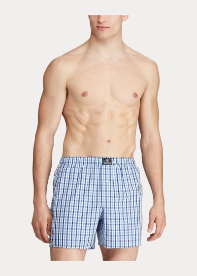 Boxer Polo Ralph Lauren Hombre Azul Marino Rayas - Plaid Cotton - YGMTF7356